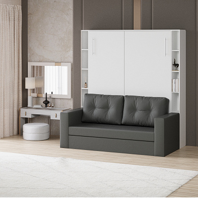 Шкаф-кровать трансформер Смарти 140 серый